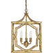 Blakely 3 Light 12 inch Antique Gold Foyer Ceiling Light
