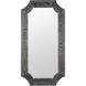 Farra 54 X 28 inch Cerused Black with Weathered Brass Wall Mirror