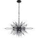 Orbital 16 Light 36 inch Carbon Linear Pendant Ceiling Light