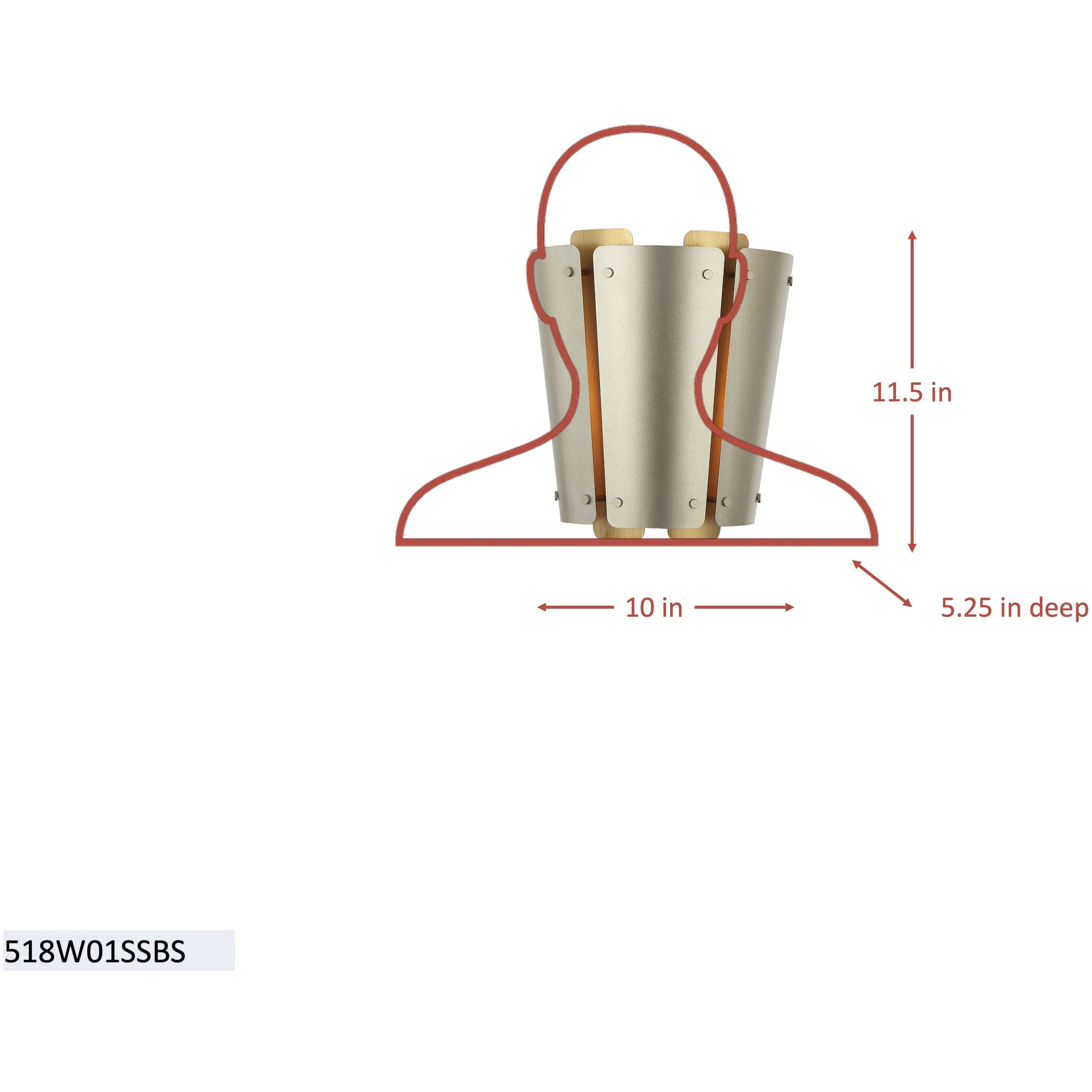 Peep Show 1 Light 10 inch Sunwashed Silver and Brushed Sienna Wall Sconce Wall Light