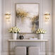 Social Club 3 Light 10.5 inch Havana Gold Wall Sconce Wall Light
