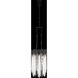 Matrix 6 Light 36.5 inch Matte Black and French Gold Linear Pendant Ceiling Light in Matte Black/French Gold