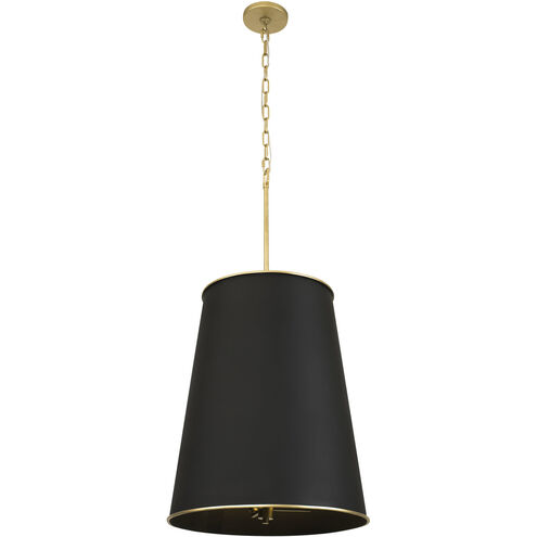 Coco 9 Light 20 inch Matte Black/French Gold Foyer Pendant Ceiling Light