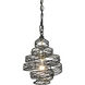 Flow 1 Light 10 inch Matte Black and French Gold Mini Pendant Ceiling Light in Matte Black/French Gold