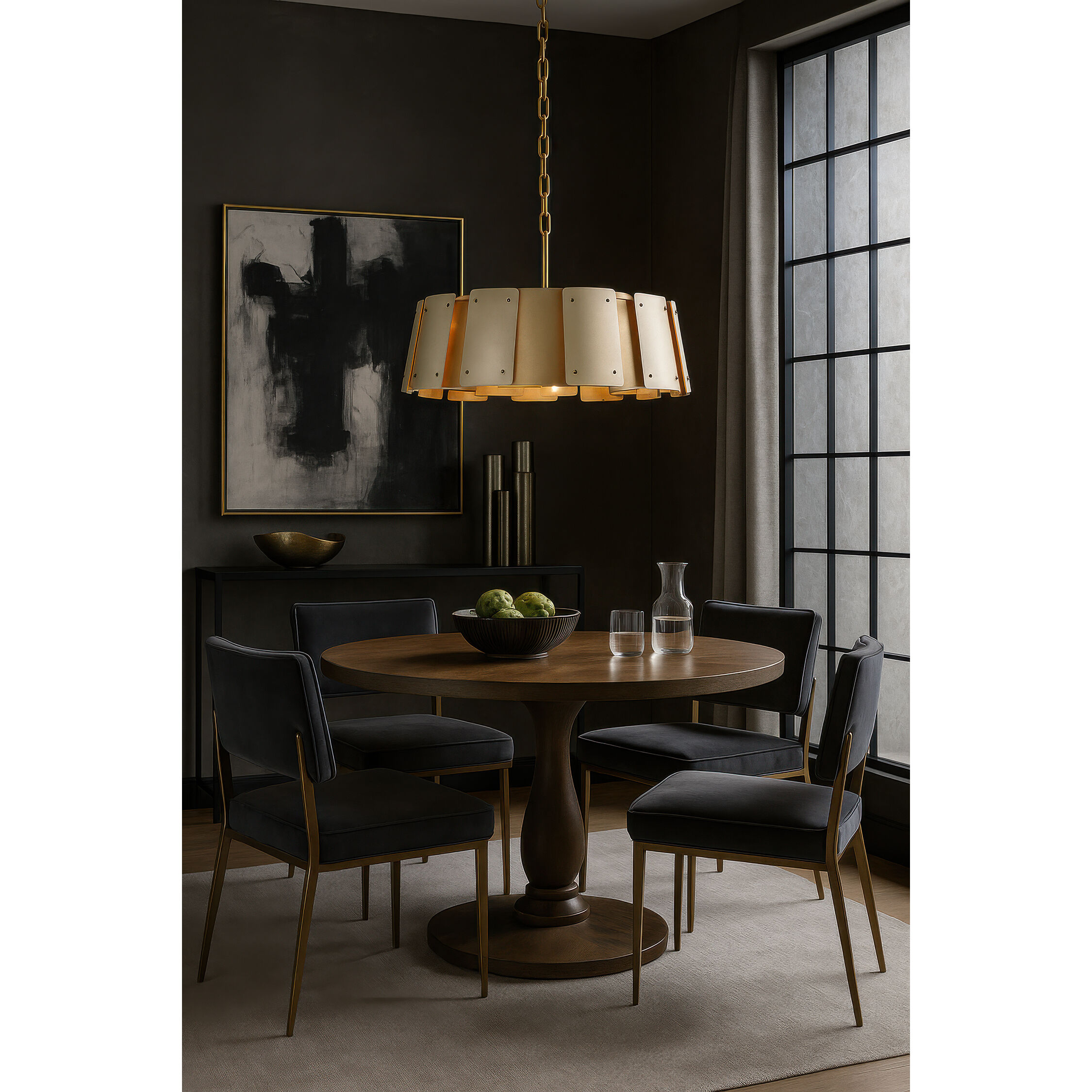 Peep Show 8 Light 32 inch Sunwashed Silver and Brushed Sienna Pendant Ceiling Light