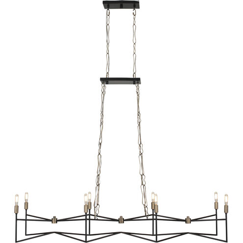 Bodie 8 Light 54 inch Havana Gold and Carbon Linear Pendant Ceiling Light
