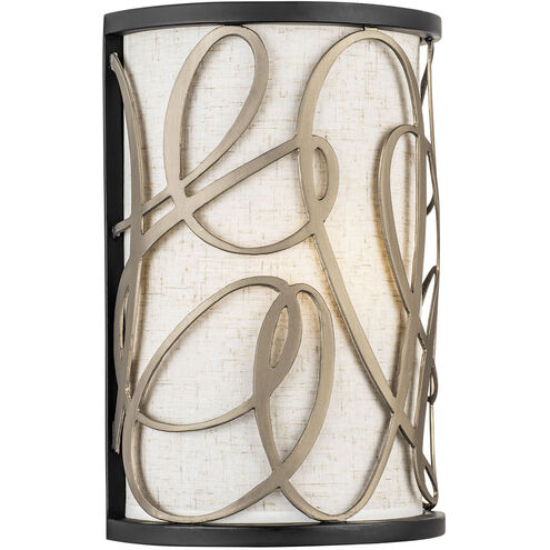 Scribble 1 Light 8 inch Matte Black Sconce Wall Light, Smithsonian Collaboration