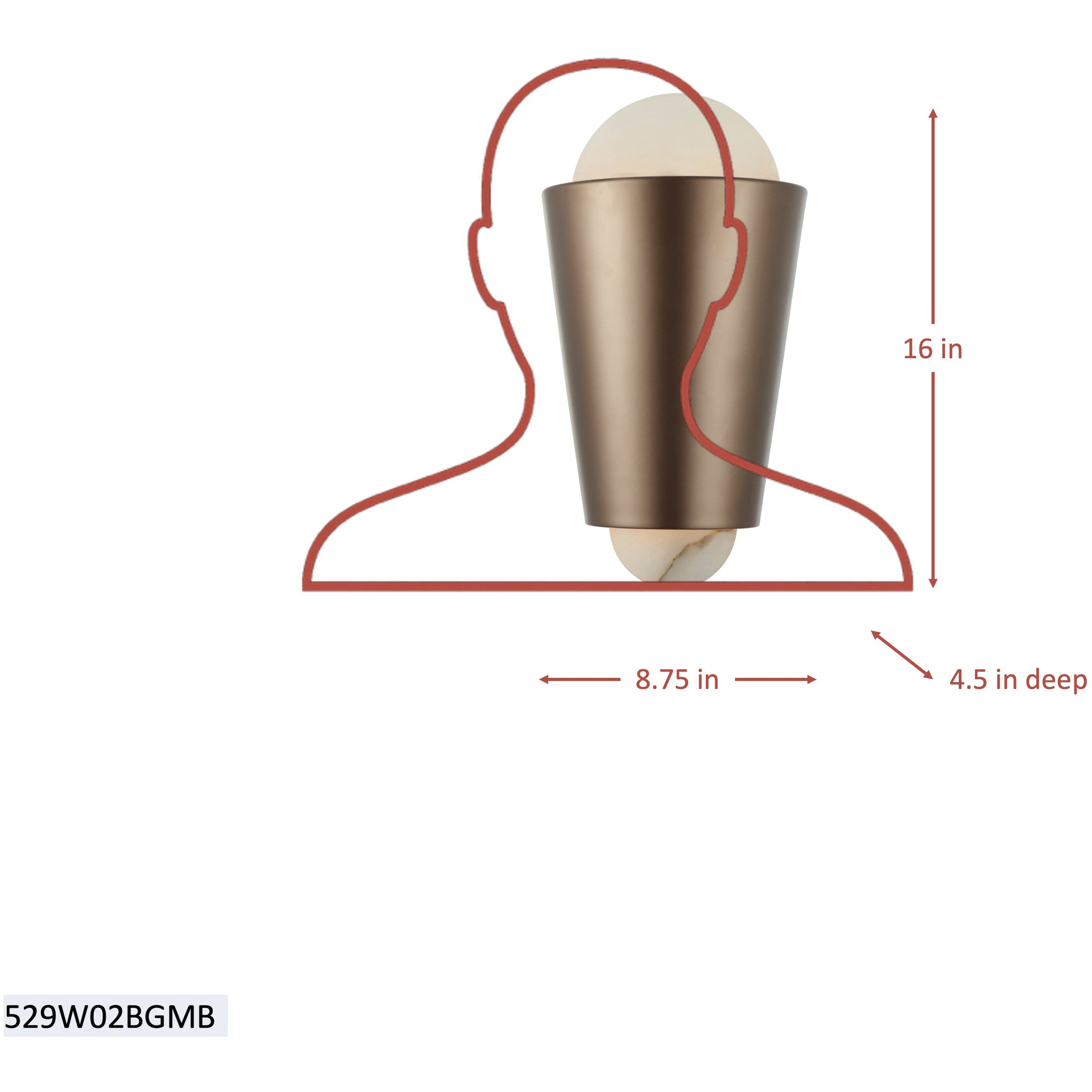 Rock On 2 Light 8.75 inch Brontourage and Matte Black Wall Sconce Wall Light