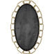 Chains of Love 40 X 24 inch Matte Black and Textured Gold Wall Mirror