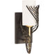 Flow Sconce Wall Light in Right, Matte Black/French Gold, Right