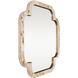 Swiss 36 X 36 inch Poplar Burl with Weathered Brass Wall Mirror