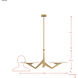 Down the Wrong Path 2 Light 59 inch Brass Kisser Linear Pendant Ceiling Light