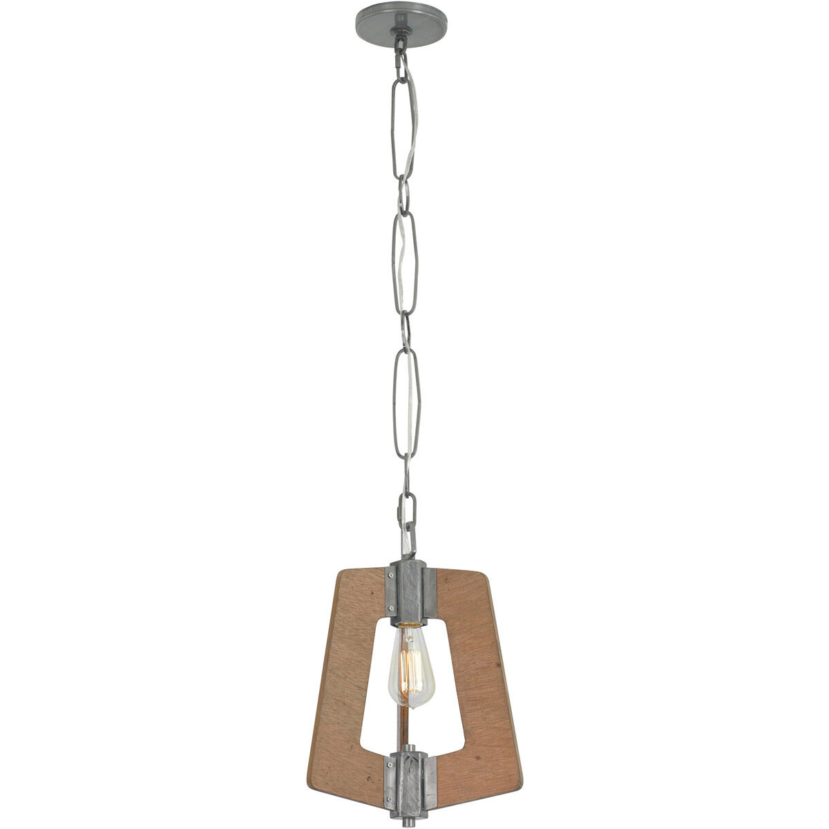 Lofty 1 Light 11.5 inch Steel and Wheat Mini Pendant Ceiling Light in Steel/Wheat