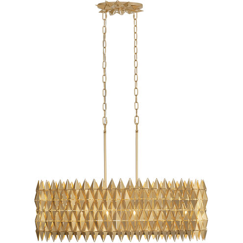 Forever 6 Light 36 inch French Gold Pendant Ceiling Light
