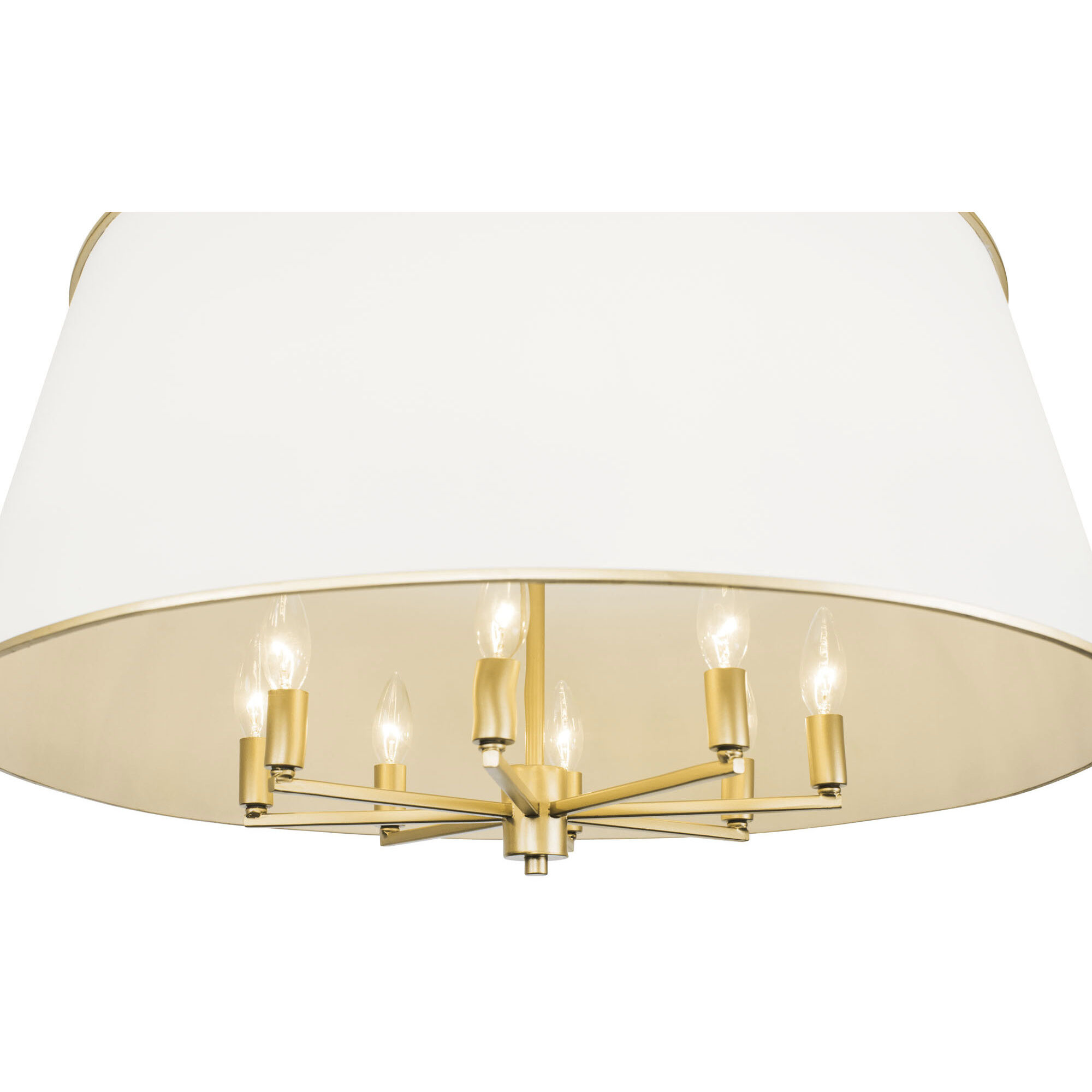 Coco 8 Light 32 inch Matte White/French Gold Pendant Ceiling Light