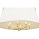 Coco 8 Light 32 inch Matte White/French Gold Pendant Ceiling Light