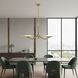 Down the Wrong Path 2 Light 59 inch Brass Kisser Linear Pendant Ceiling Light
