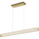 Golden Ratio 1 Light 37.4 inch Satin Gold Linear Pendant Ceiling Light