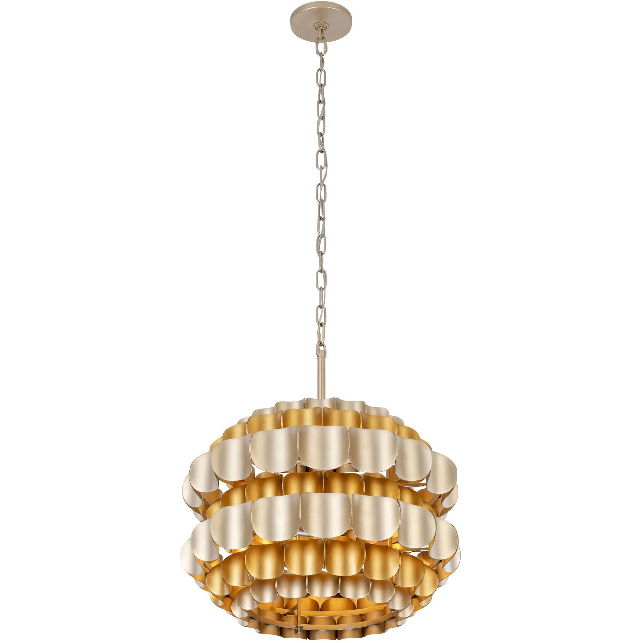 Swoon 3 Light 20 inch Antique Gold Pendant Ceiling Light, Smithsonian Collaboration