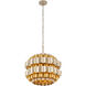 Swoon 3 Light 20 inch Antique Gold Pendant Ceiling Light, Smithsonian Collaboration