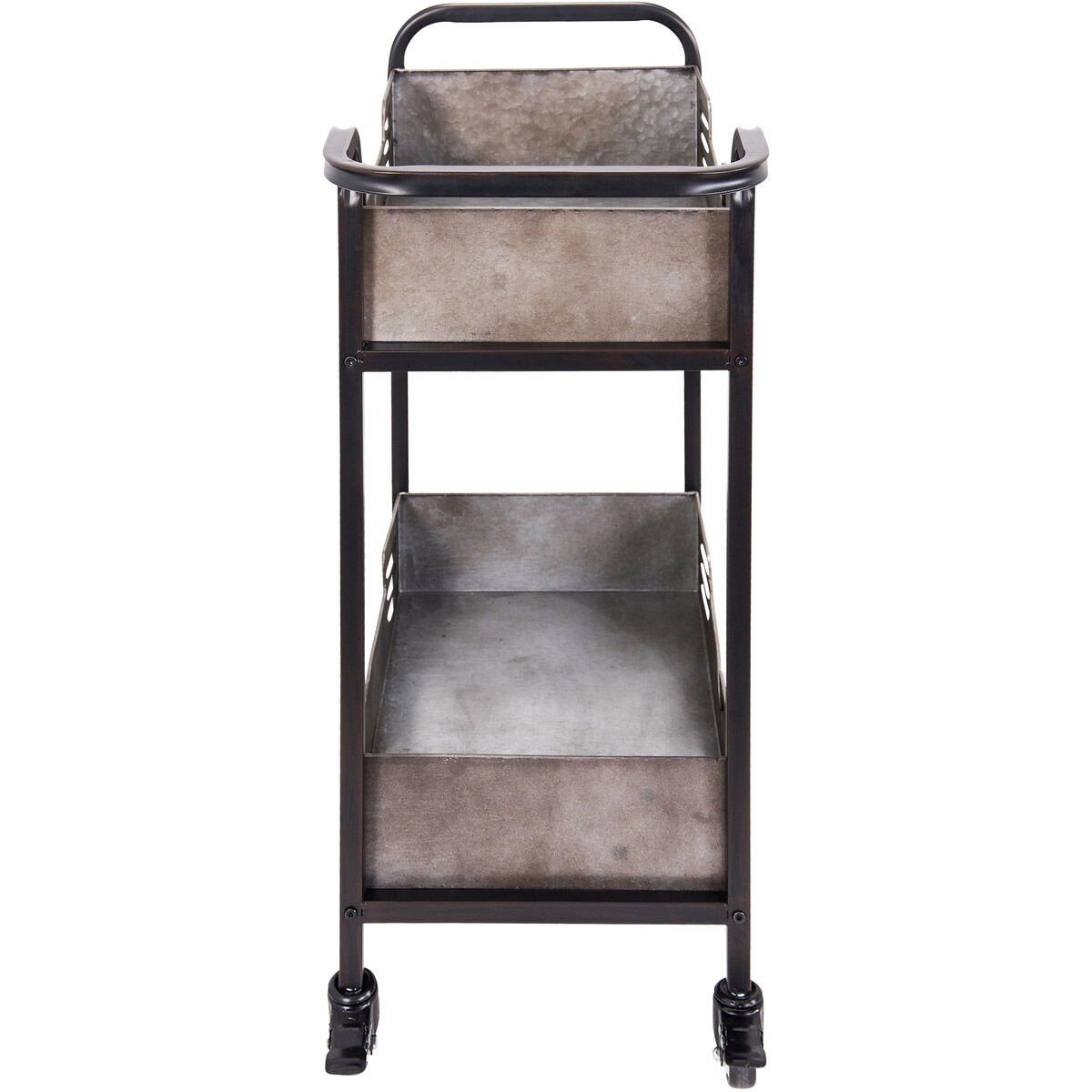 Varaluz Casa Black Weathered and Galvanized Bar Cart, Varaluz Casa