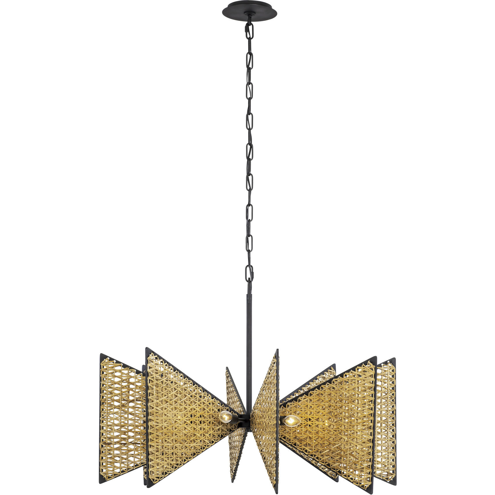Machina 8 Light 32 inch Matte Black with Sulihiya Chandelier Ceiling Light, Smithsonian Collaboration