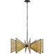 Machina 8 Light 32 inch Matte Black with Sulihiya Chandelier Ceiling Light, Smithsonian Collaboration