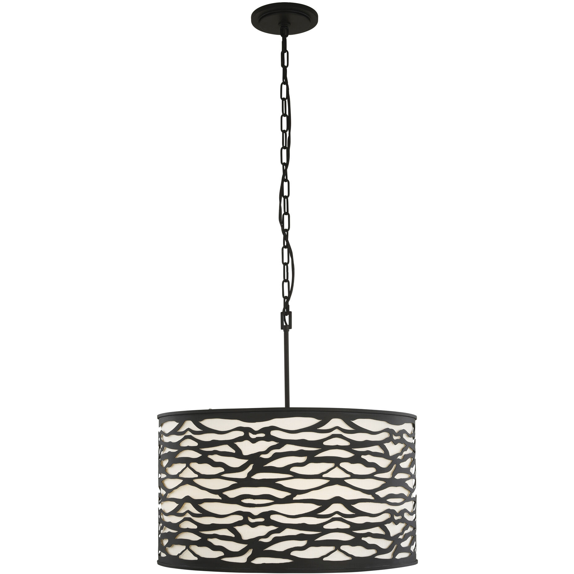 Kato 5 Light 24 inch REF Pendant Ceiling Light in Carbon Black