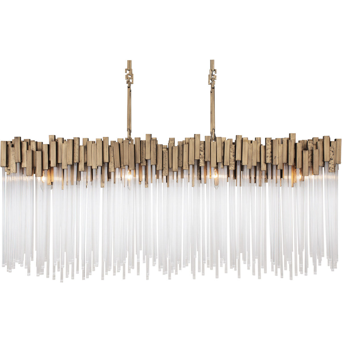 Matrix Linear Pendant Ceiling Light in Havana Gold, 8