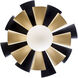 Daphne 1 Light 24 inch Matte Black and French Gold Convertible Flush Mount Ceiling Light