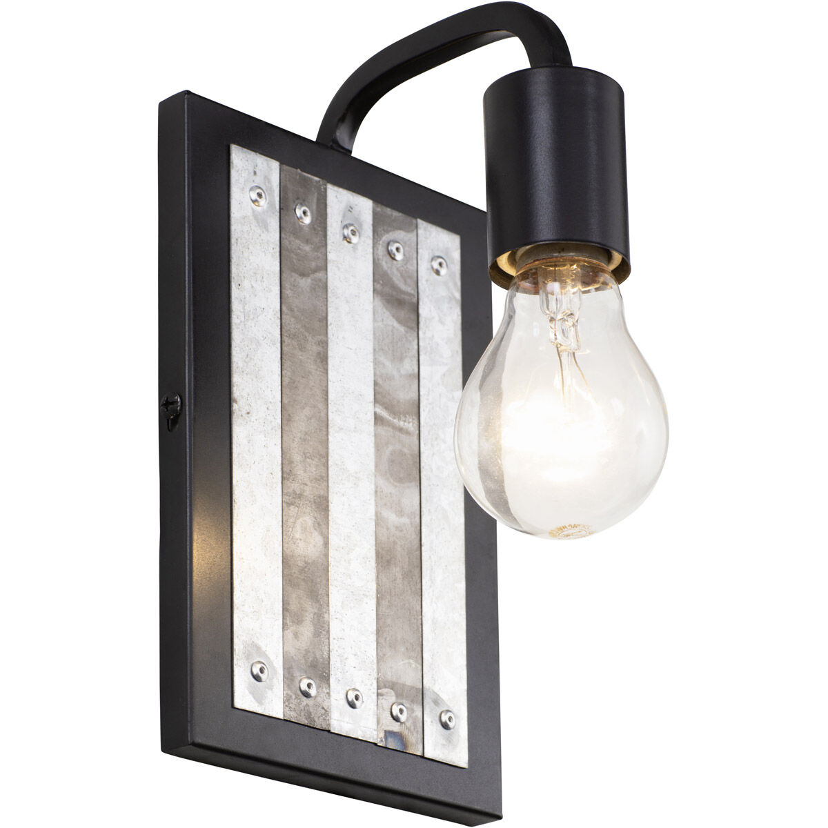 Abbey Rose 1 Light 5 inch Black and Galvanized Wall Sconce Wall Light