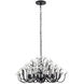 Wildflower 8 Light 32 inch Matte Black Chandelier Ceiling Light, Smithsonian Collaboration