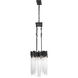 Matrix 8 Light 48.25 inch Matte Black and French Gold Linear Pendant Ceiling Light in Matte Black/French Gold