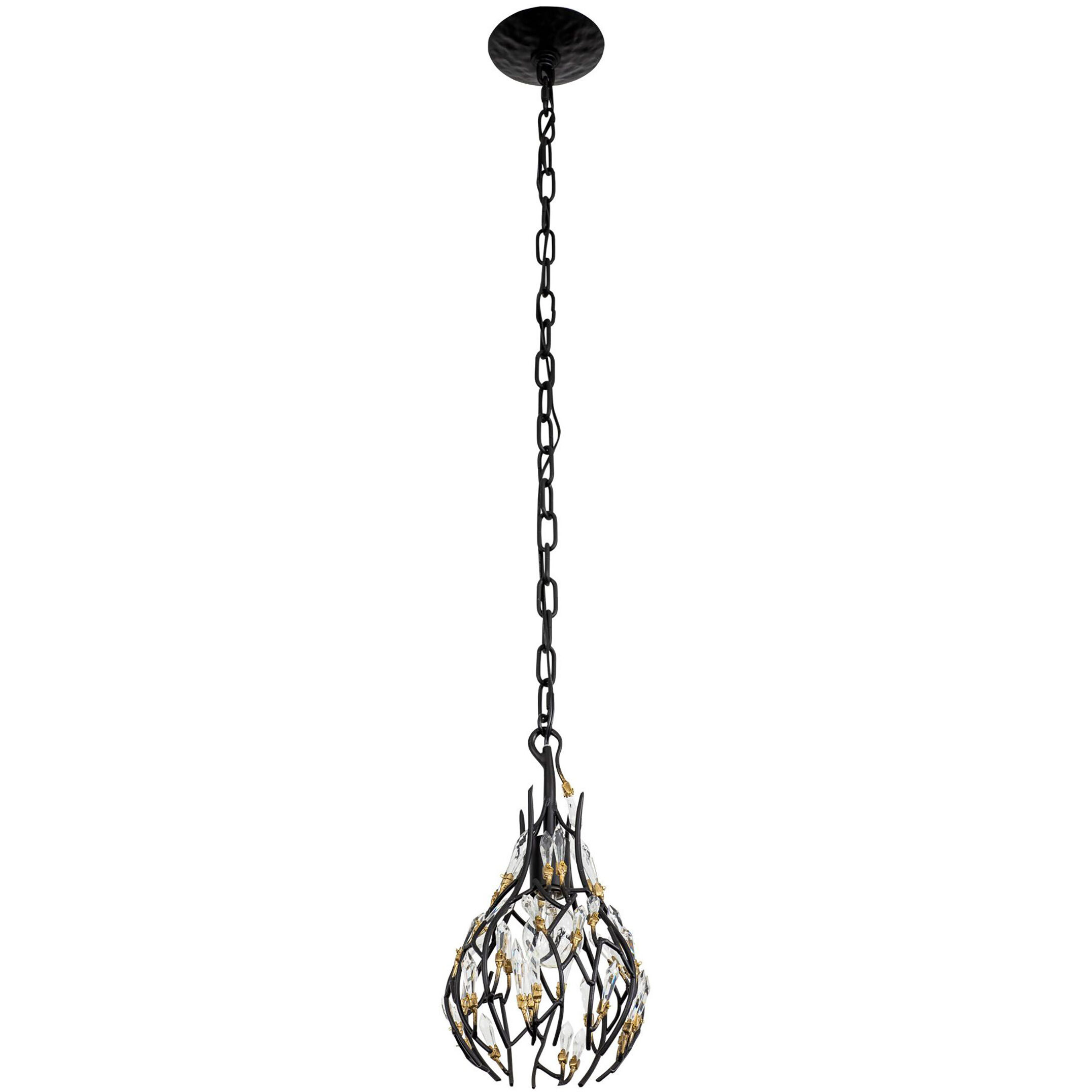 Bask 1 Light 8 inch Matte Black Mini Pendant Ceiling Light
