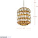 Swoon 6 Light 20 inch Antique Gold/Gold Dust Foyer Pendant Ceiling Light, Smithsonian Collaboration