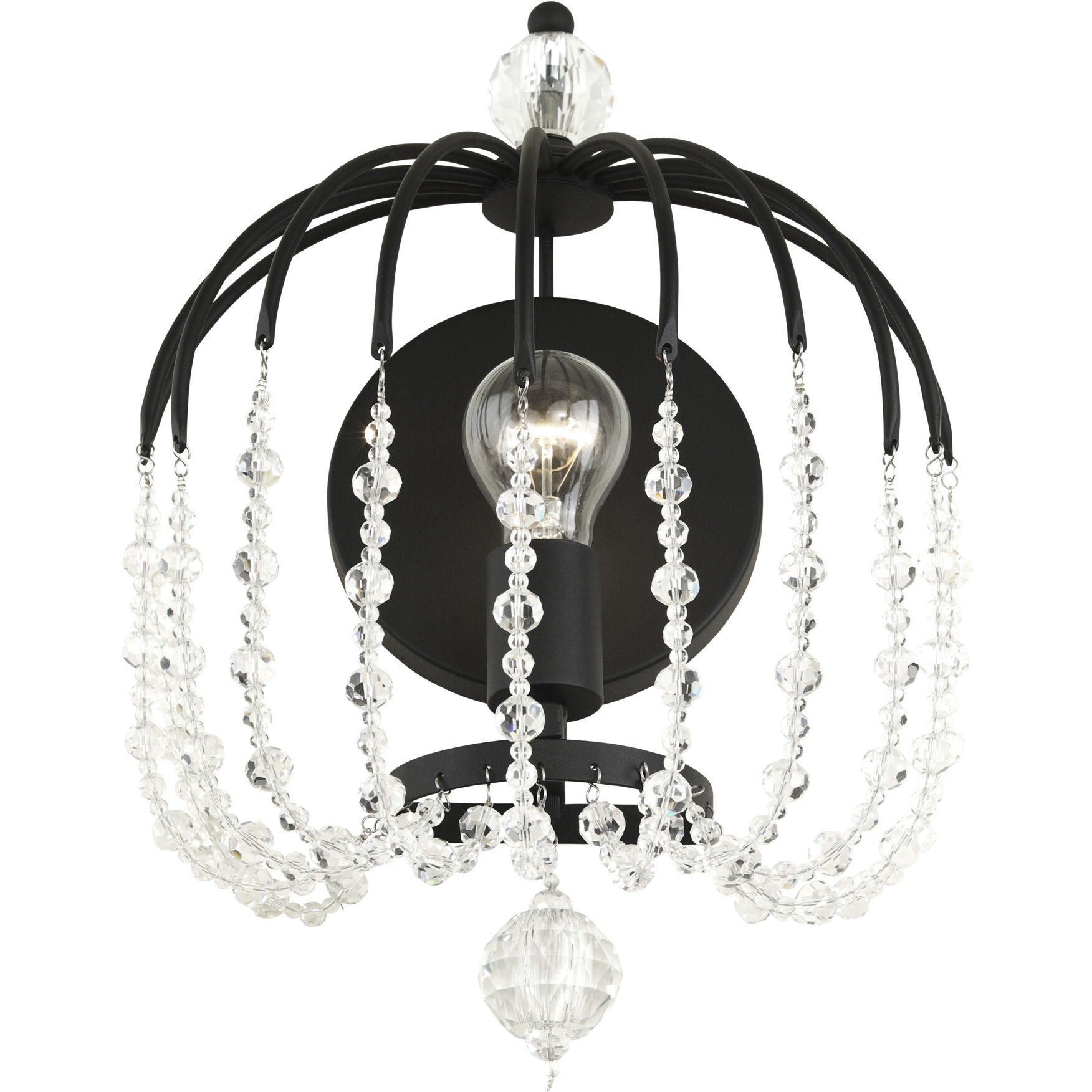 Voliere 1 Light 12.25 inch Matte Black Wall Sconce Wall Light