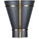 Brasserie 1 Light 12.5 inch Blackened Zinc and Heritage Bronze Wall Sconce Wall Light