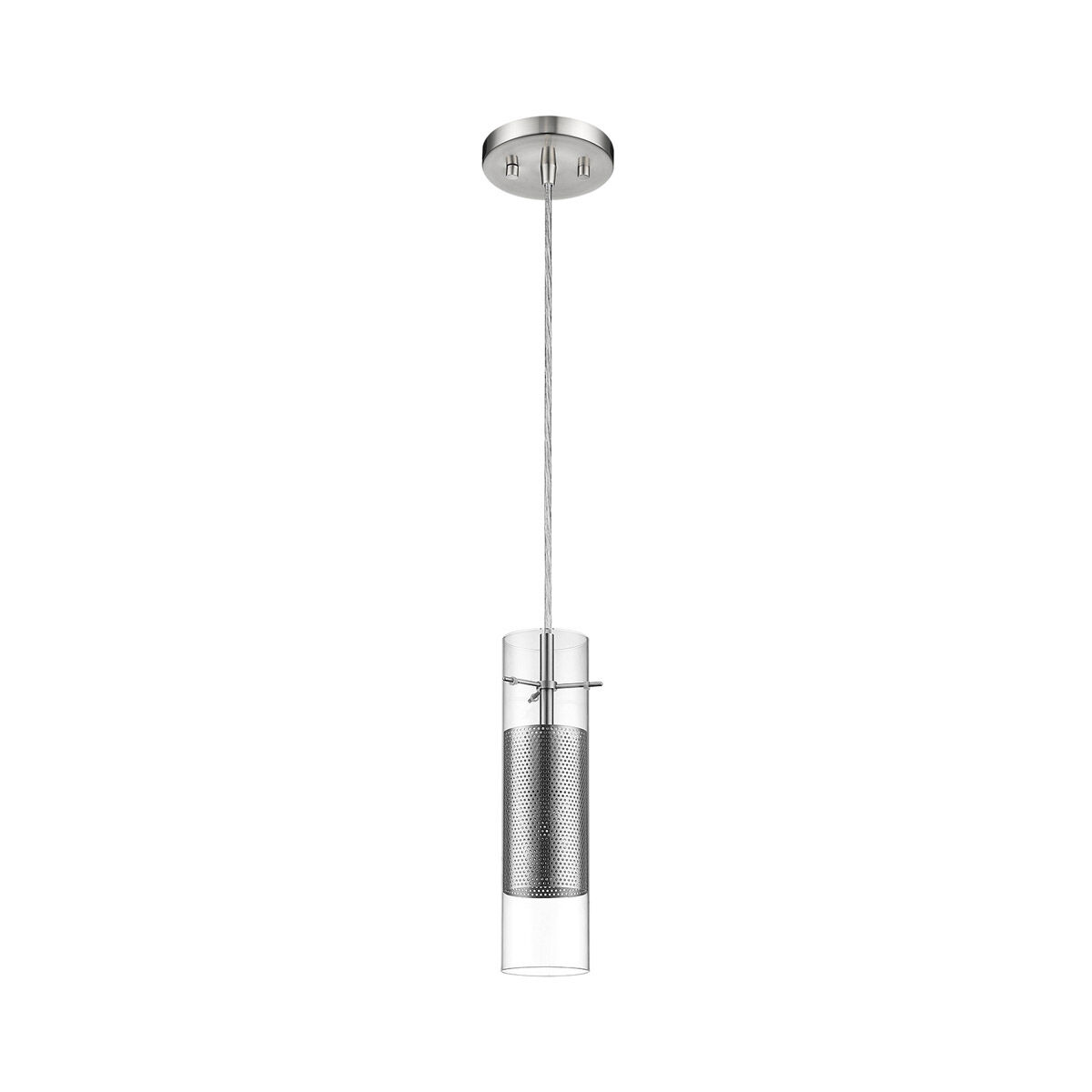 Scope 1 Light 3 inch Brushed Nickel Pendant Ceiling Light