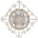 Wildflower 4 Light 19 inch Gold Dust Semi-Flush Ceiling Light, Smithsonian Collaboration