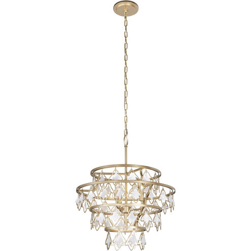 Fleur 4 Light 22 inch French Gold Chandelier Ceiling Light, Smithsonian Collaboration