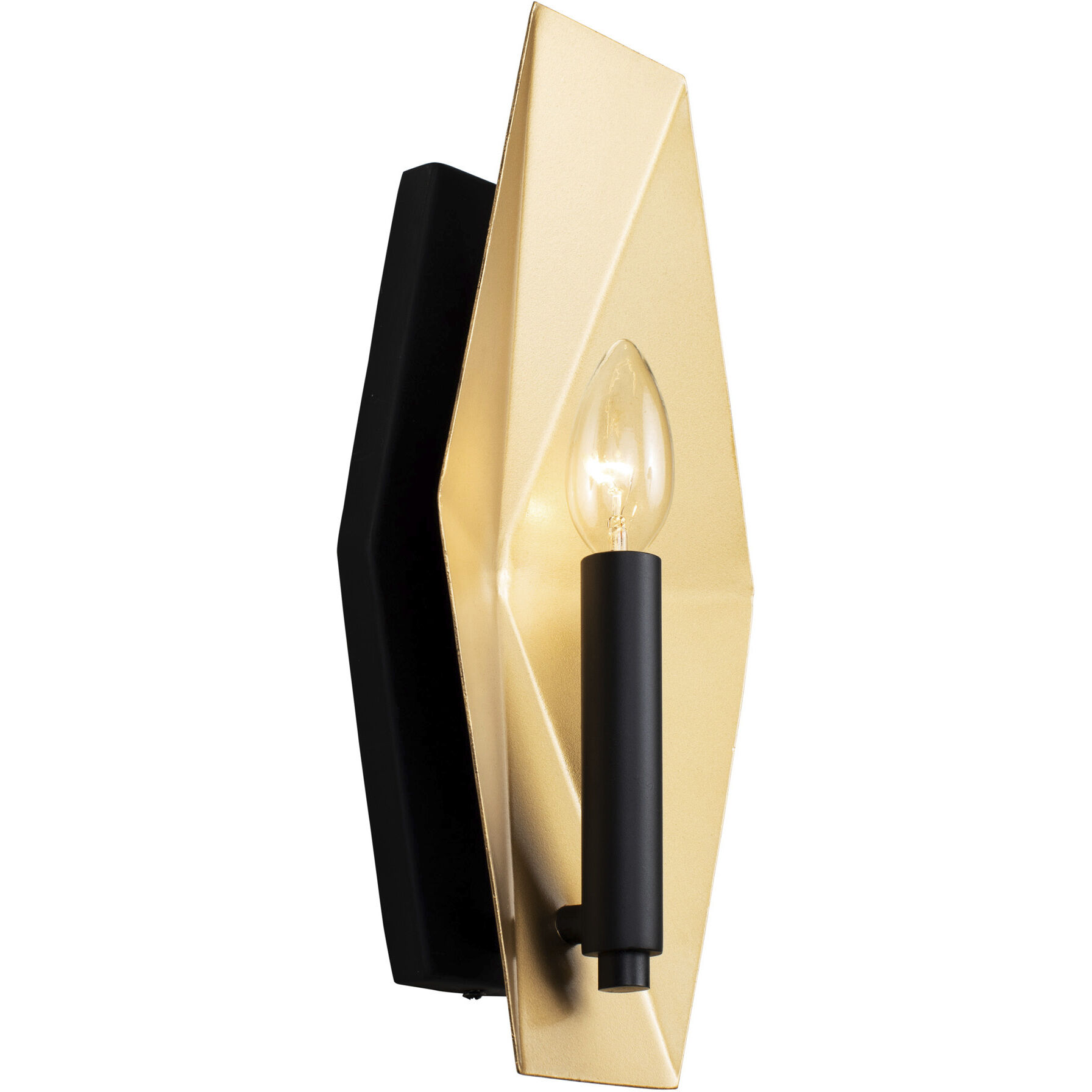Malone 1 Light 6 inch Matte Black/French Gold ADA Wall Sconce Wall Light