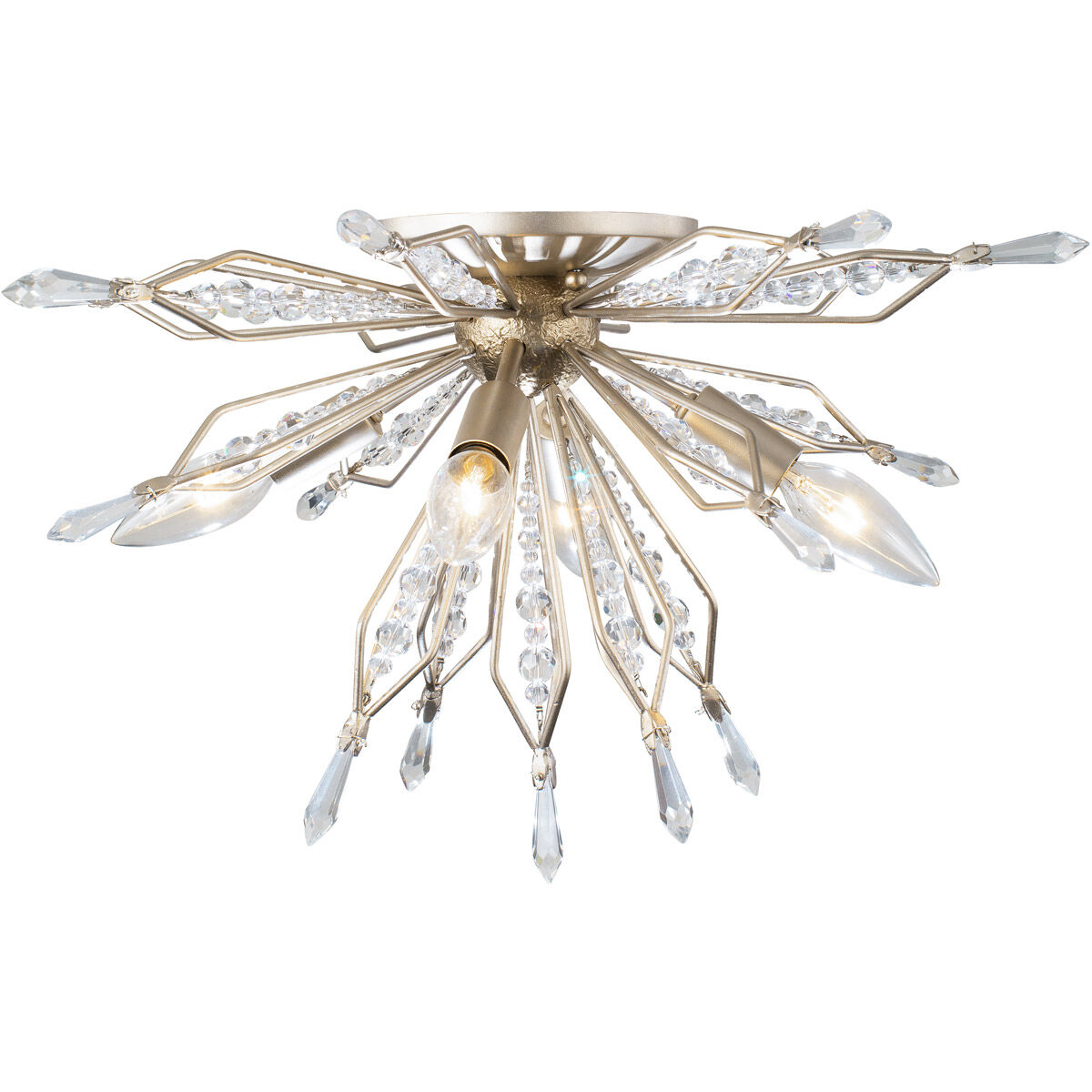 Orbital 4 Light 18.3 inch Gold Dust Semi-Flush Ceiling Light