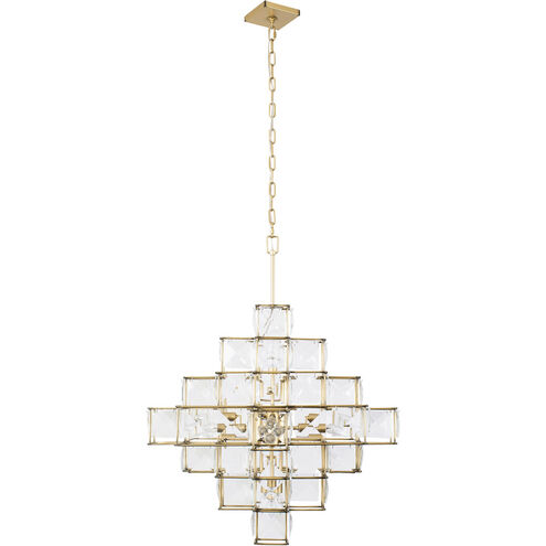 Cubic 6 Light 26 inch Calypso Gold Chandelier Ceiling Light