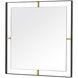 Framed 20 X 20 inch Matte Black Wall Mirror
