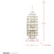 Cubic 14 Light 18.5 inch Calypso Gold Foyer Pendant Ceiling Light