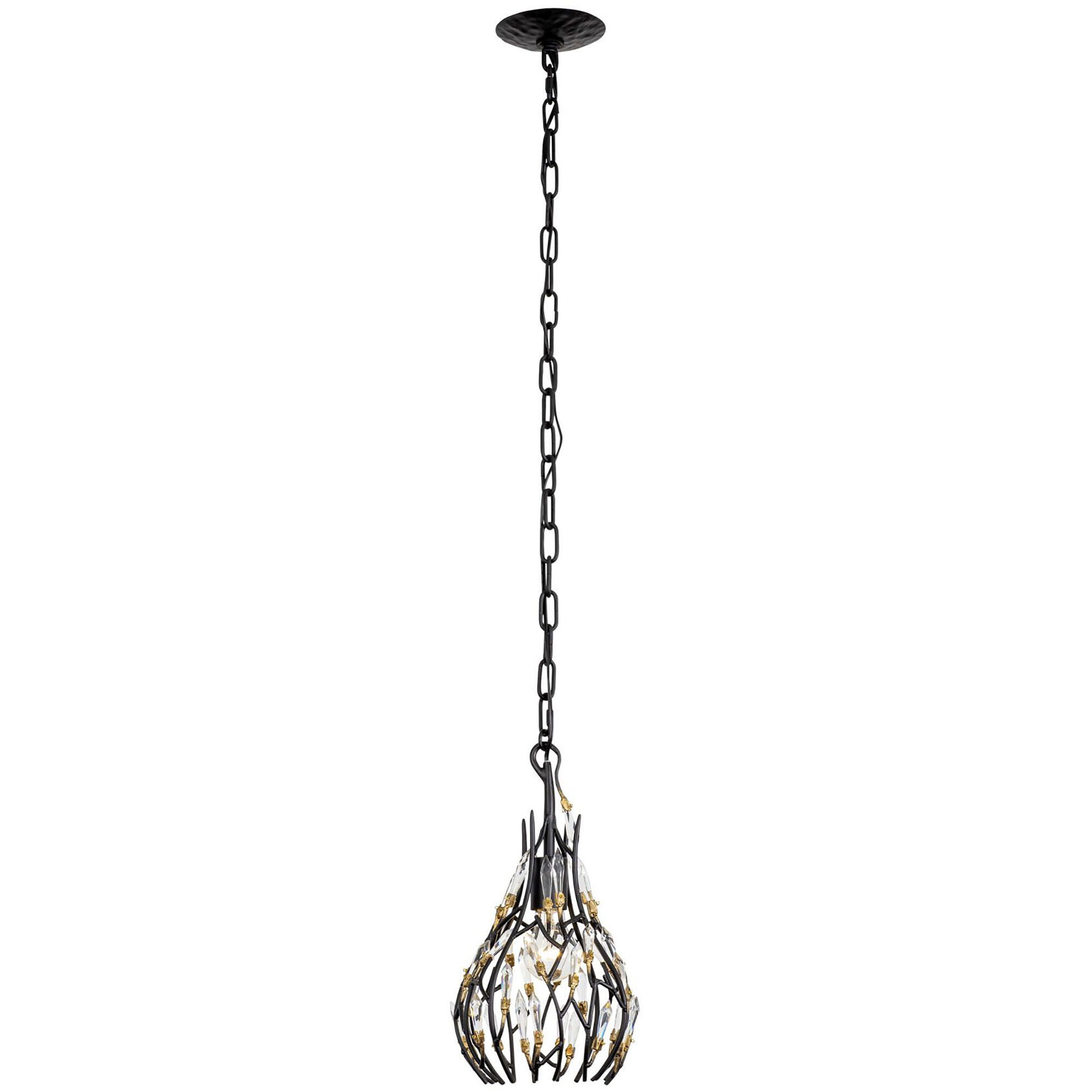 Bask 1 Light 8 inch Matte Black Mini Pendant Ceiling Light