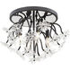 Wildflower 4 Light 19 inch Matte Black Semi-Flush Ceiling Light, Smithsonian Collaboration