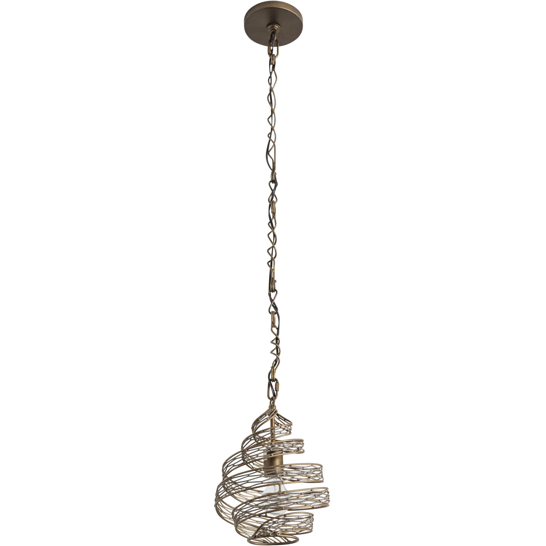 Flow 1 Light 10 inch Hammered Ore Mini Pendant Ceiling Light