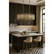 Windsor 8 Light 36 inch French Gold and Matte Black Linear Pendant Ceiling Light