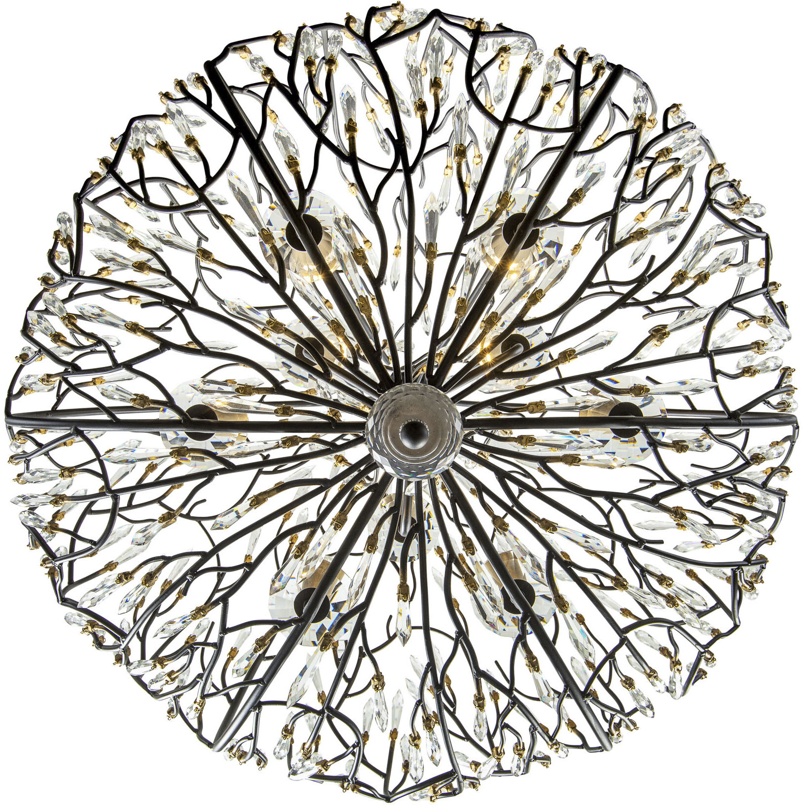 Bask 9 Light 32 inch Matte Black and French Gold Pendant Ceiling Light